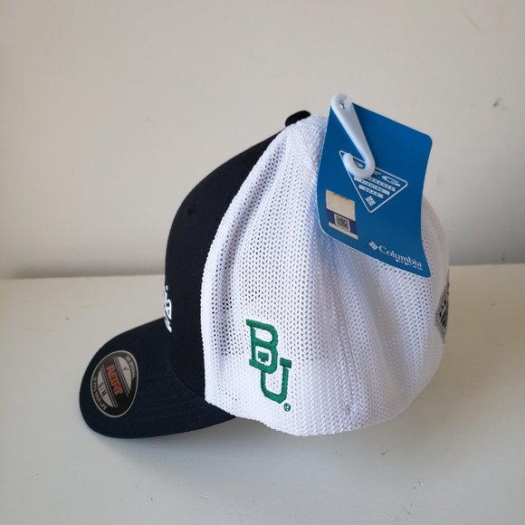Columbia Baylor Bears PFG Fitted Size S/M Hat Cap Mesh Stretch Flexfit Black NWT - Picture 4 of 11